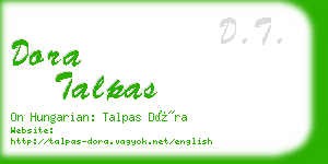 dora talpas business card